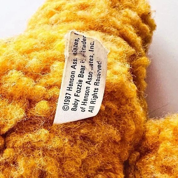 1987 McDonalds Jim Henson Muppet Baby Fonzie the Bear Plush Scarf  9" - Picture 6 of 9